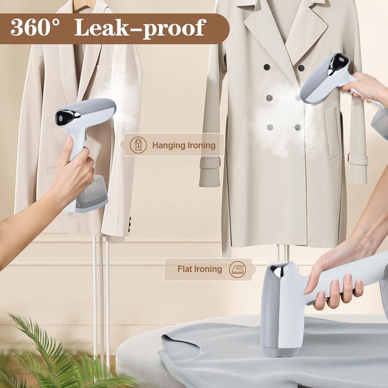 ARSFUTU Steamer for Clothes Handheld Clothes Steamer 1300W Portable Garment Steamer Auto Shut-off 20-Second Fast Heat-up with Adjustable Steam 12.34oz Detachable Water Tank for Home Office Travel - Image 2